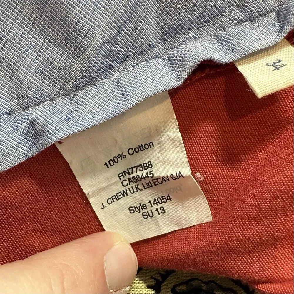 J.Crew Factory Rivington Shorts‎ Mens 34 Red Chino 11